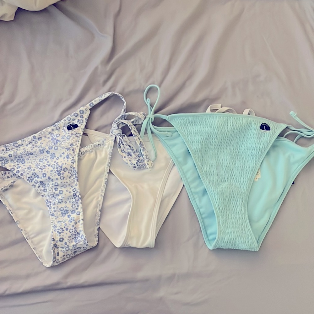 3 pairs of Large Hollister Blue Swim Bottoms